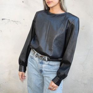IRO Obstinacy Leather Top